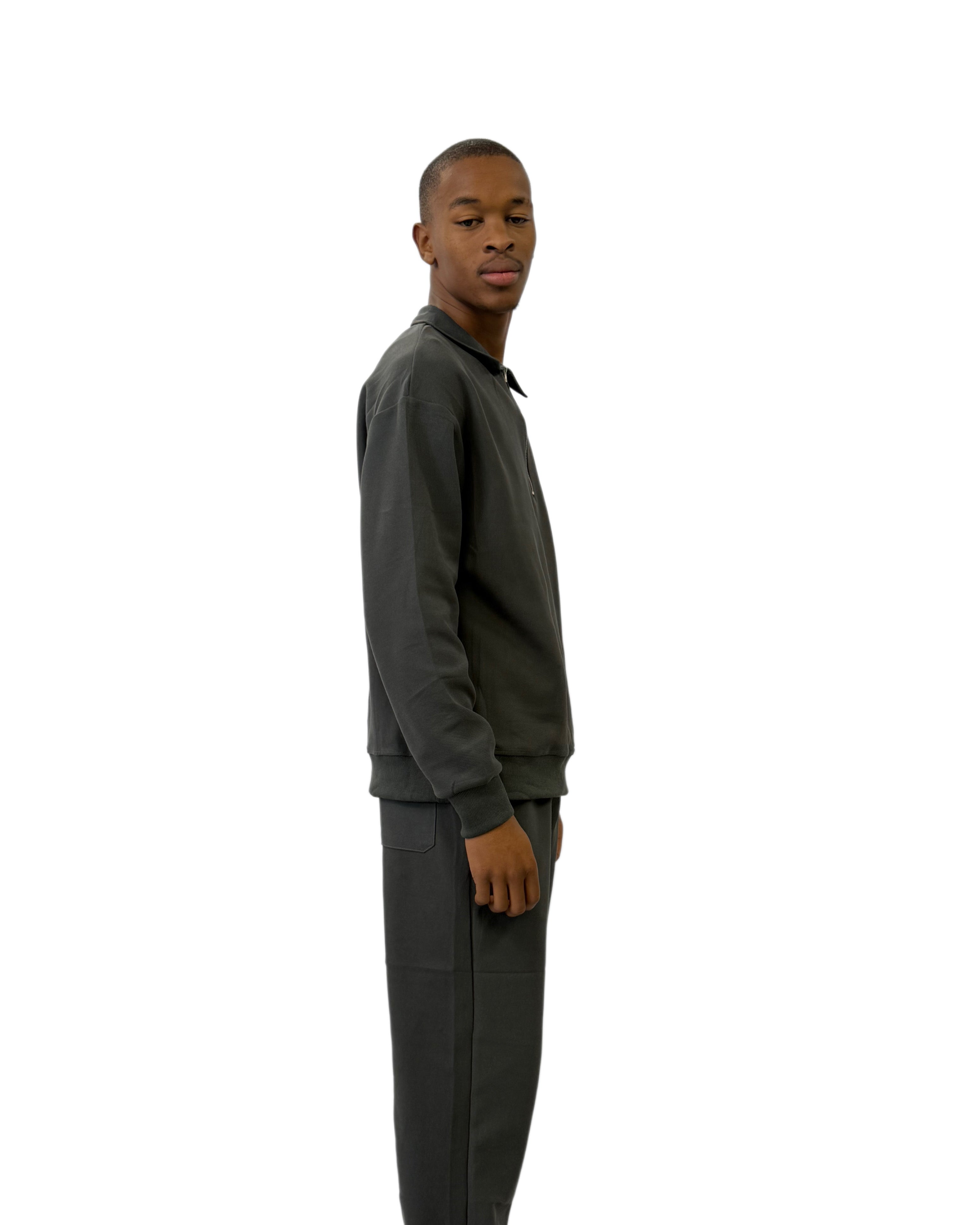 FW Tracksuit Two Piece with Zip Collar-Grey