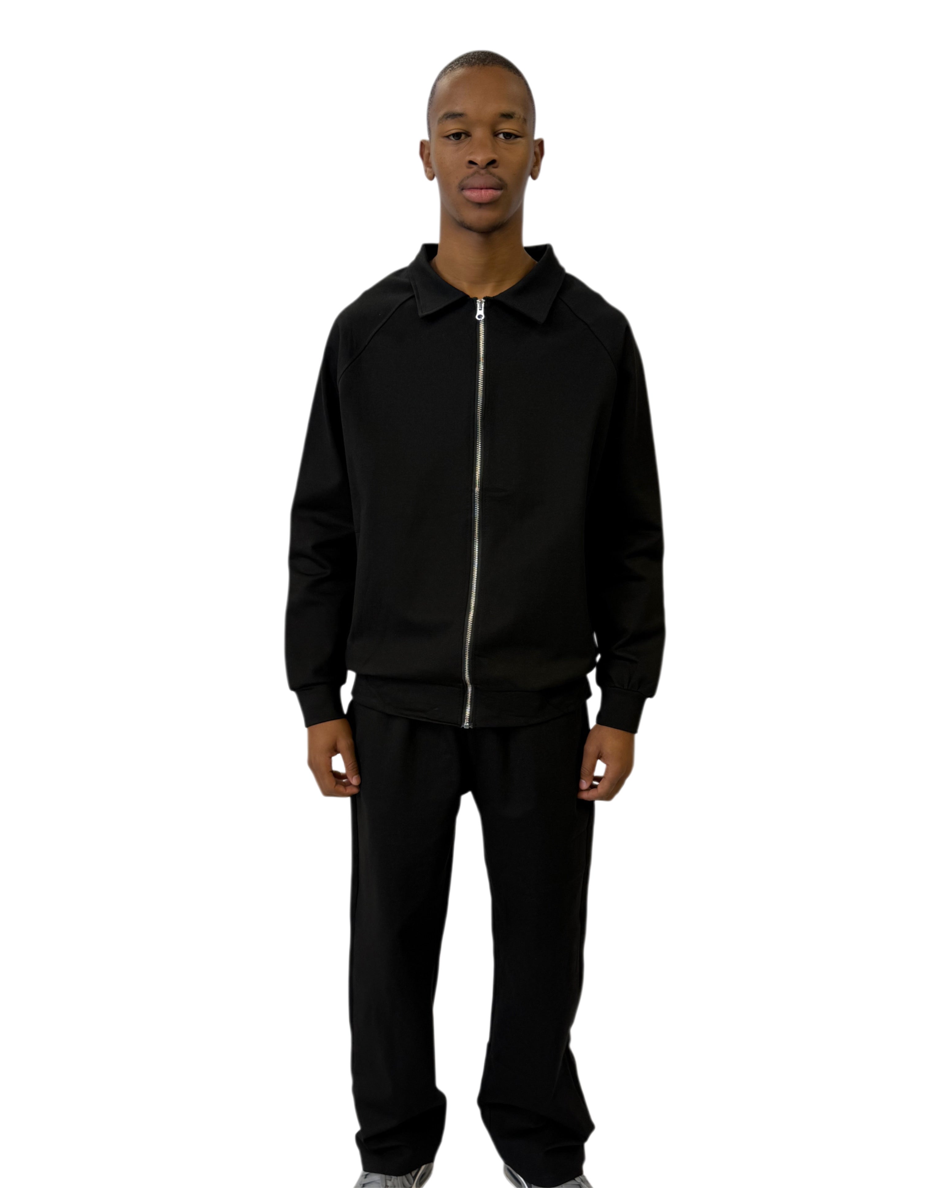 FW Zip-Up Midnight Edge Tracksuit Set-Black