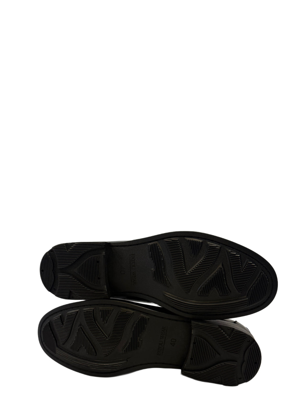 Black Leather Penny Loafers - Black