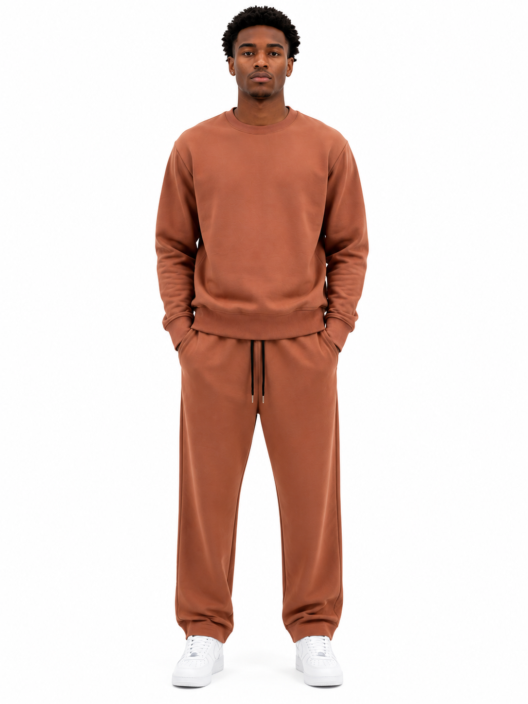 Comfort Cotton Tracksuit Set - Peach