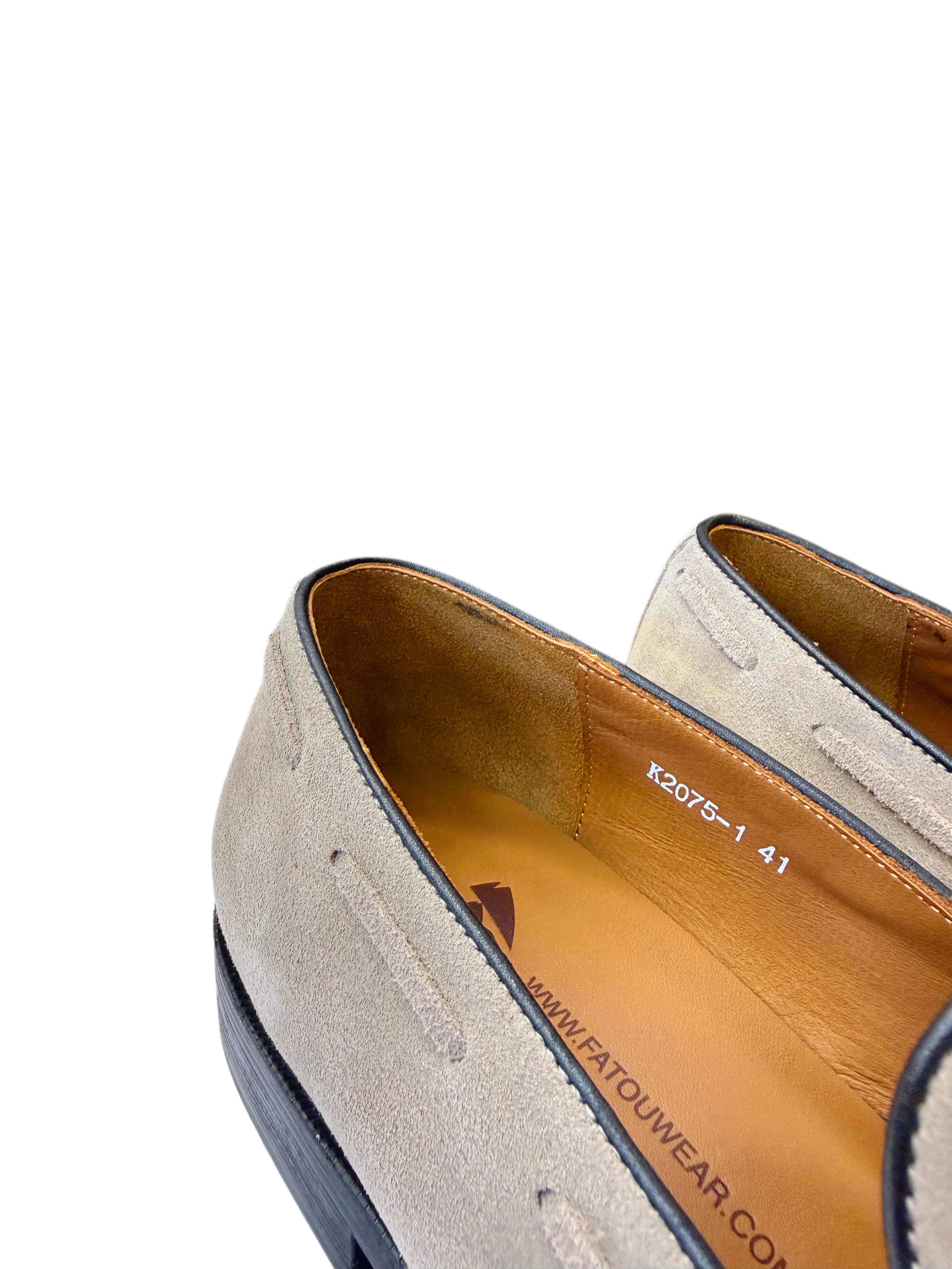 Fatou Wear Men's Classic Suede Loafers - Apricot