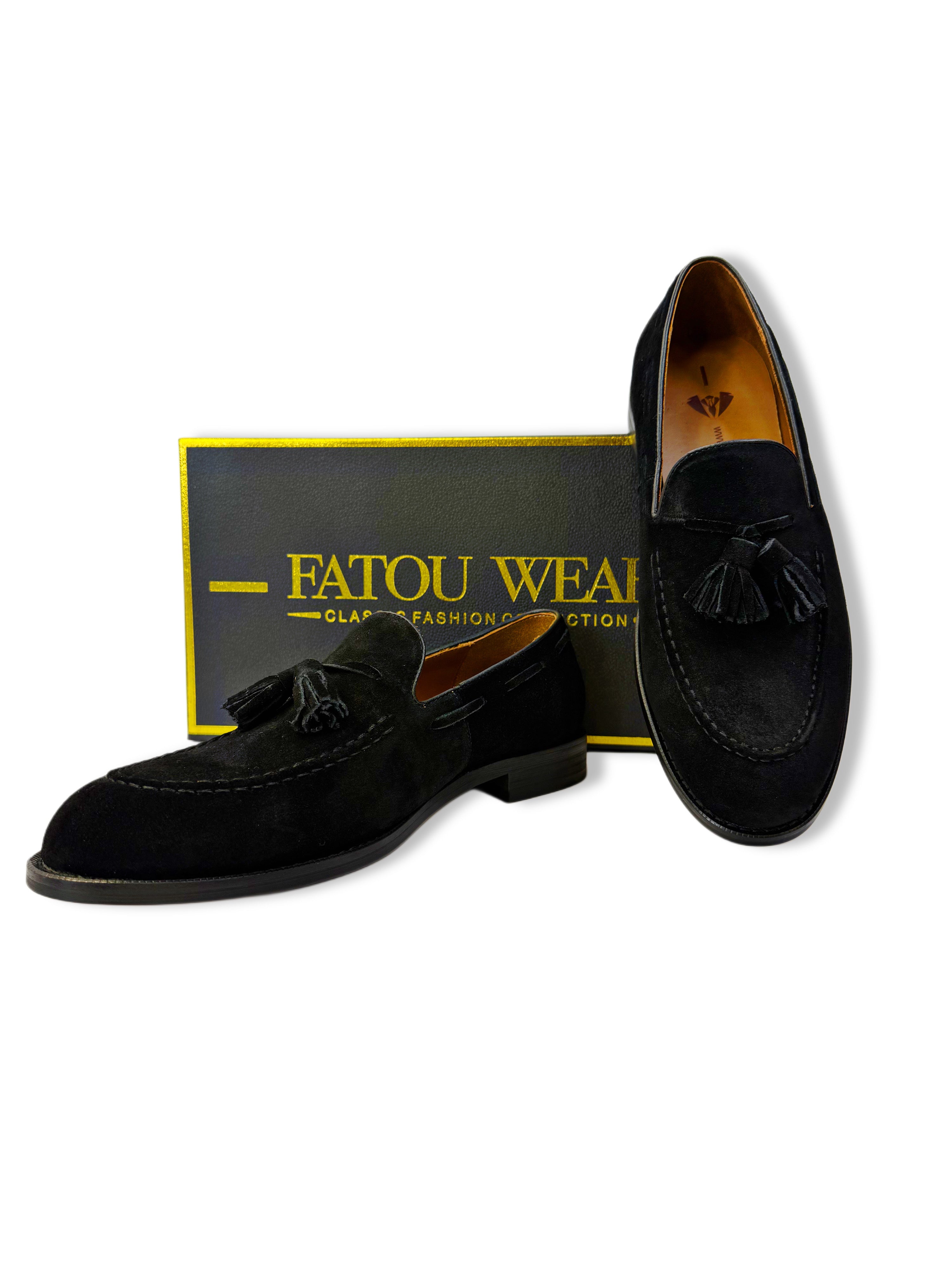 Fatou Wear Classic Suede Loafers - Black