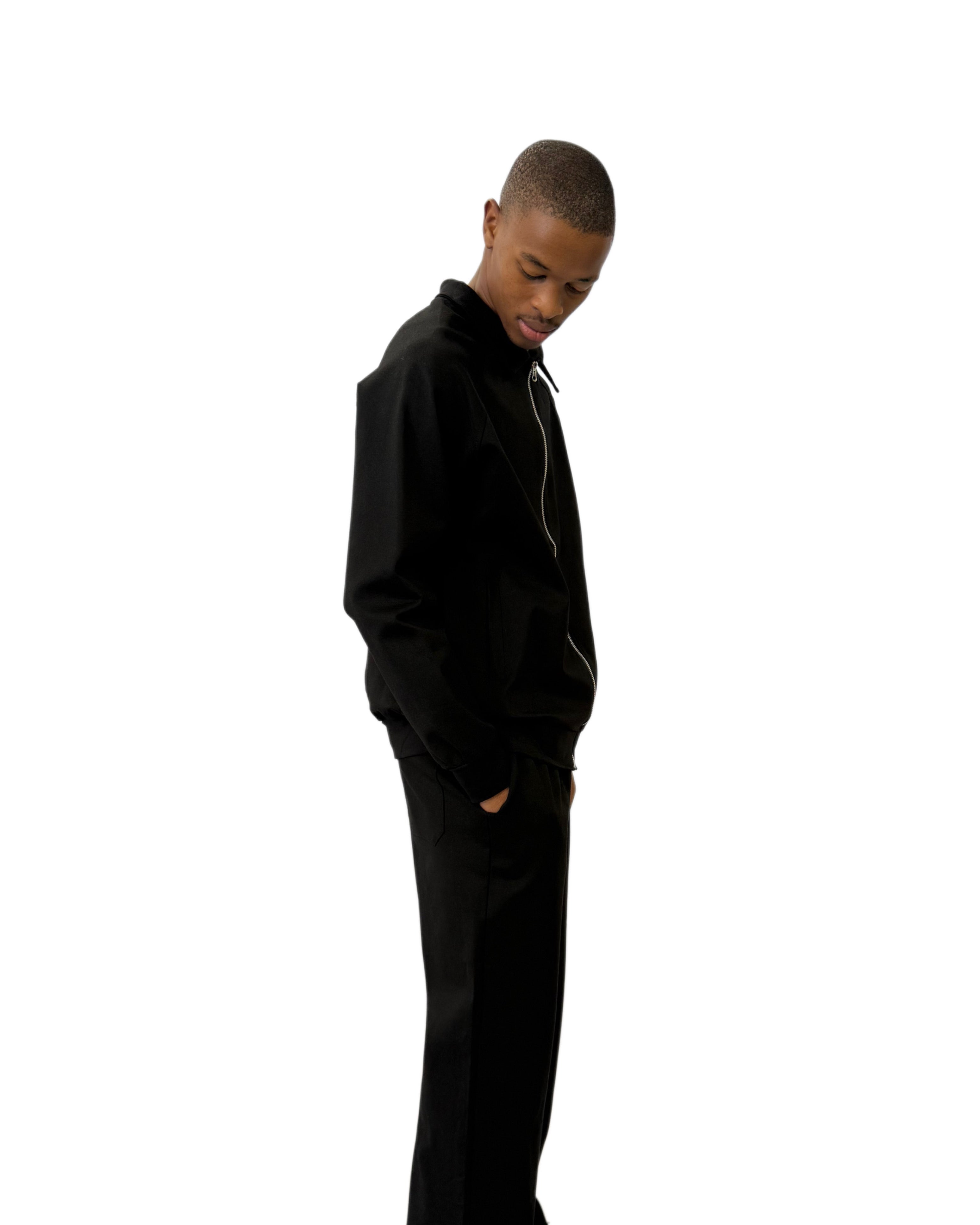 FW Zip-Up Midnight Edge Tracksuit Set-Black