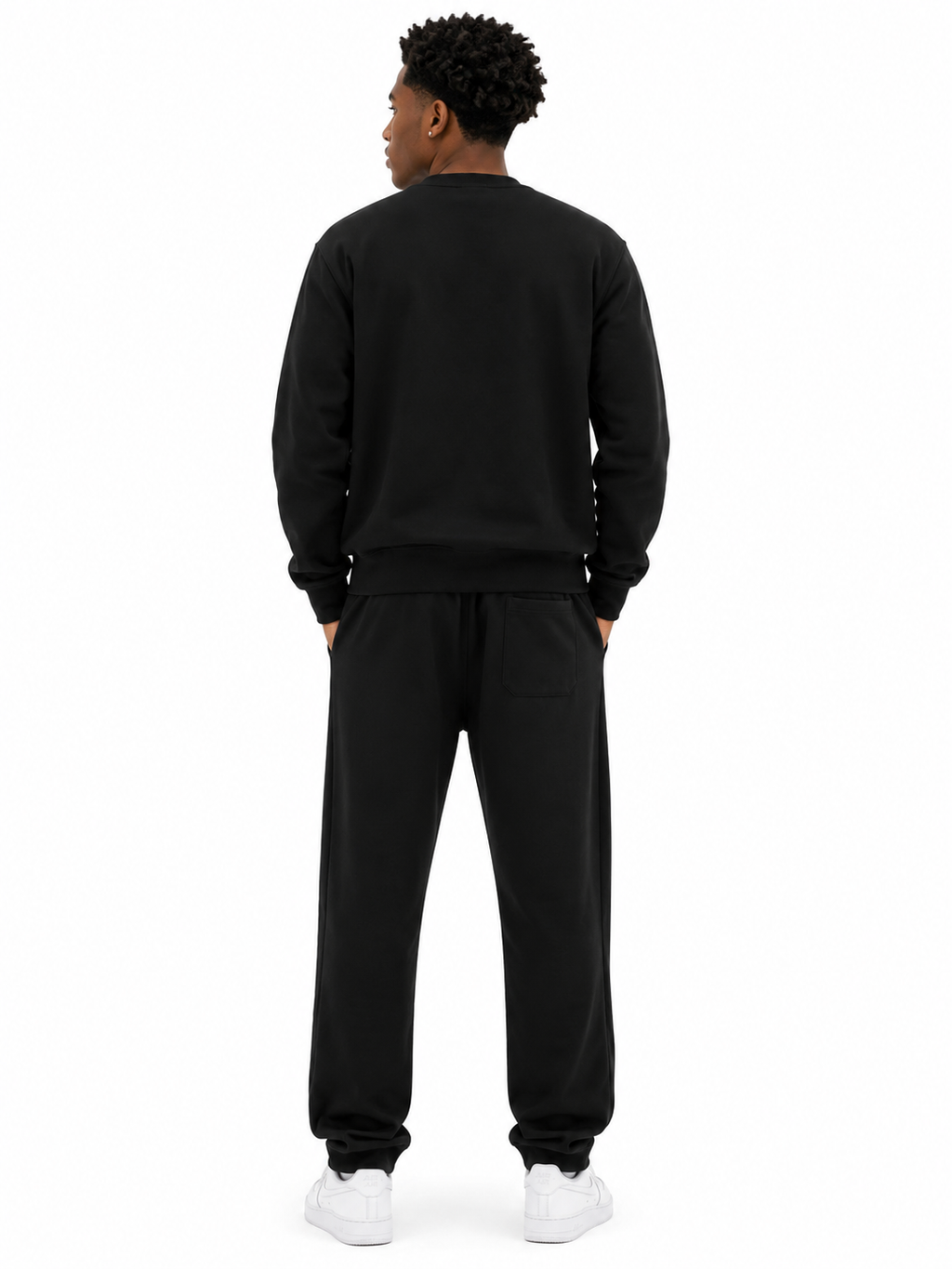 Comfort Cotton Tracksuit Set - Black