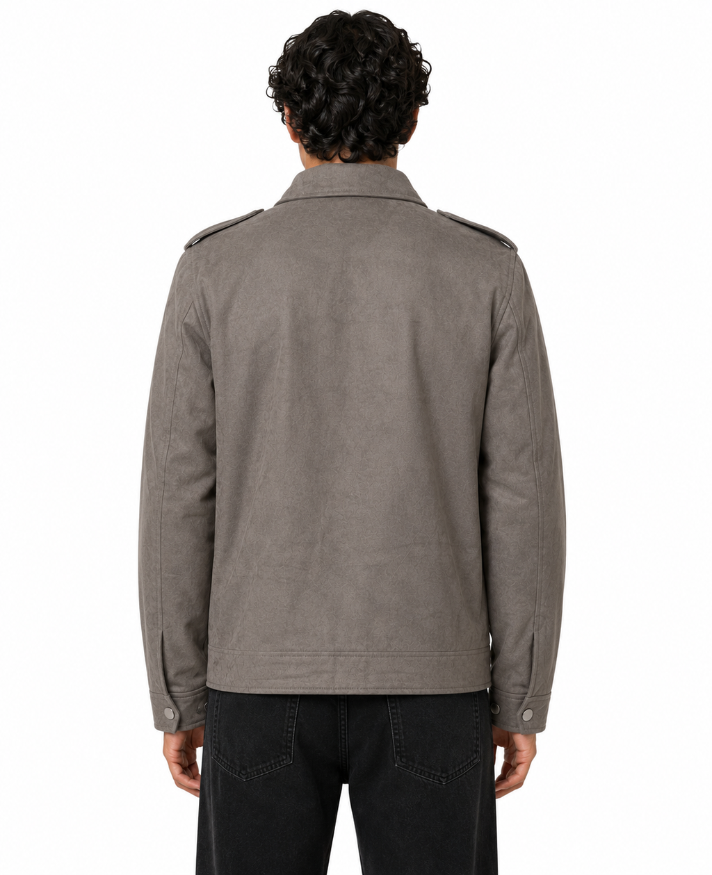 FW Men’s Suede Harrington Casual Jacket - Grey