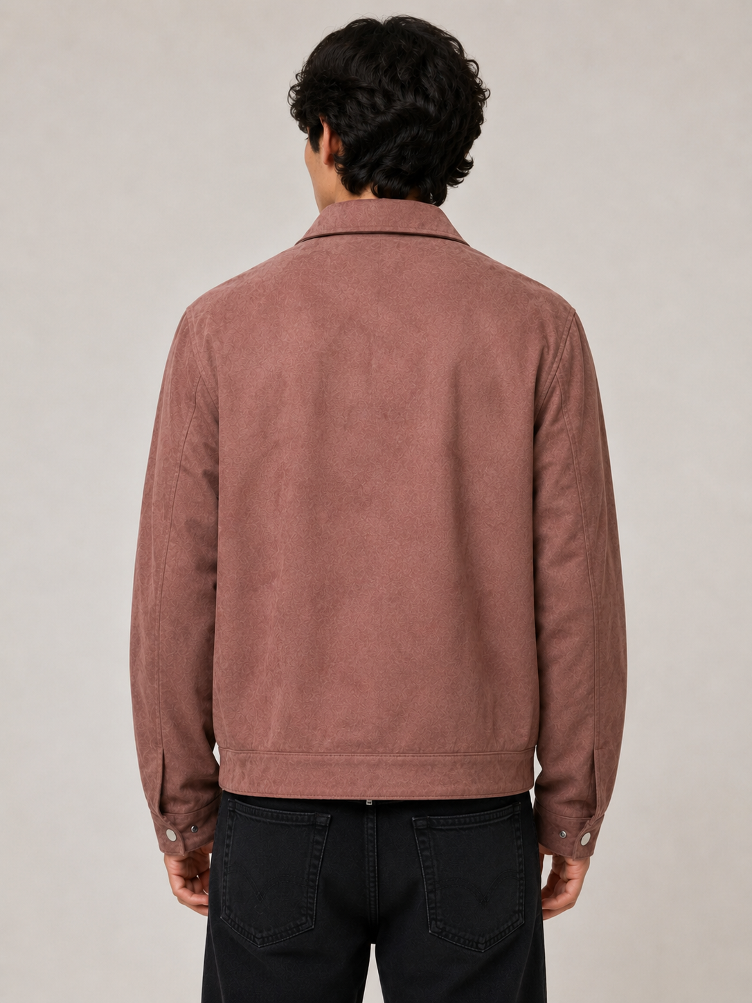 FW Men’s Suede 4 Pocket Casual Jacket - Dusty Rose