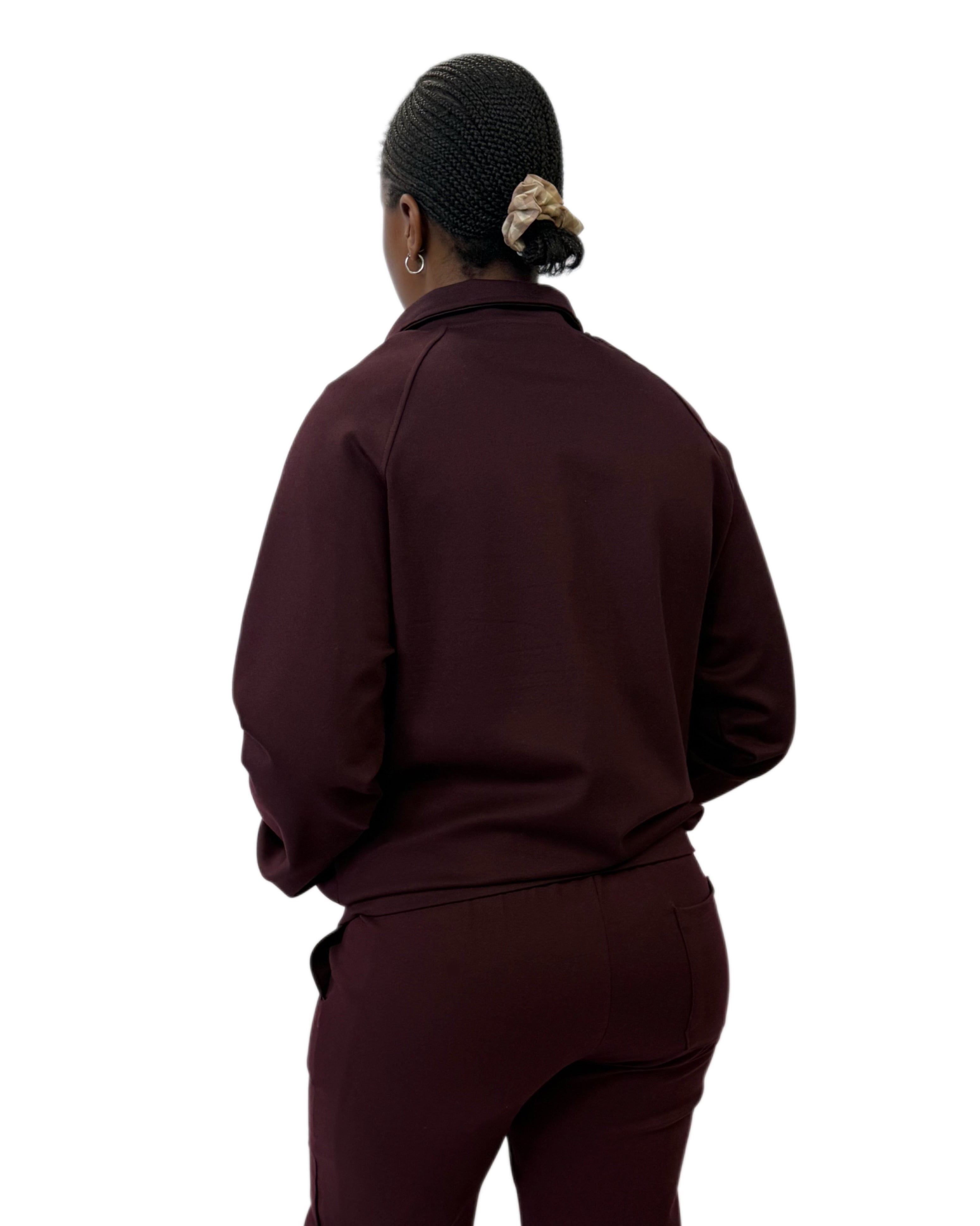 FW Zip-Up Midnight Edge Tracksuit Set-Maroon