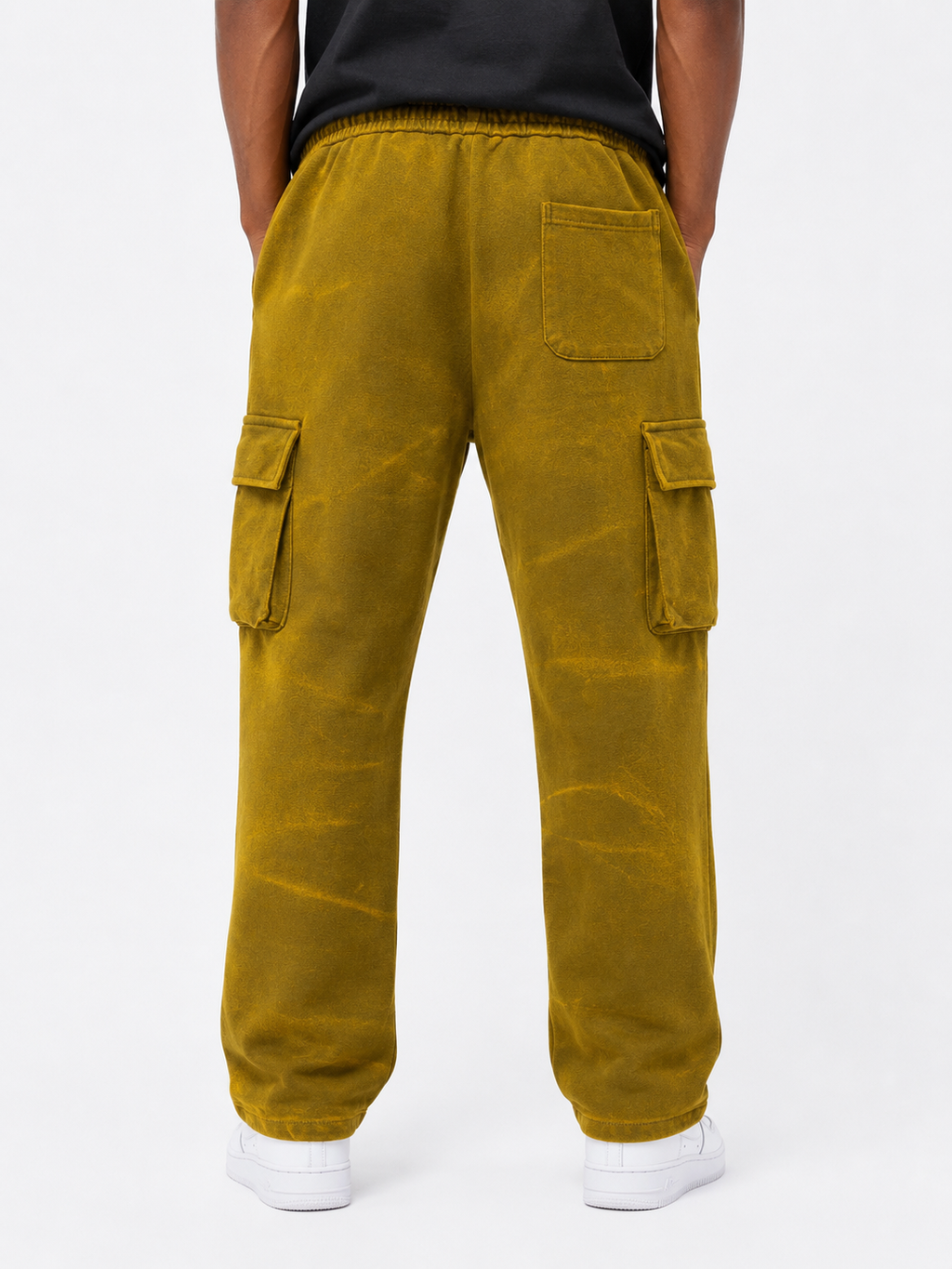 Dictate Tie-Dye Cargo Sweatpants - O. Green