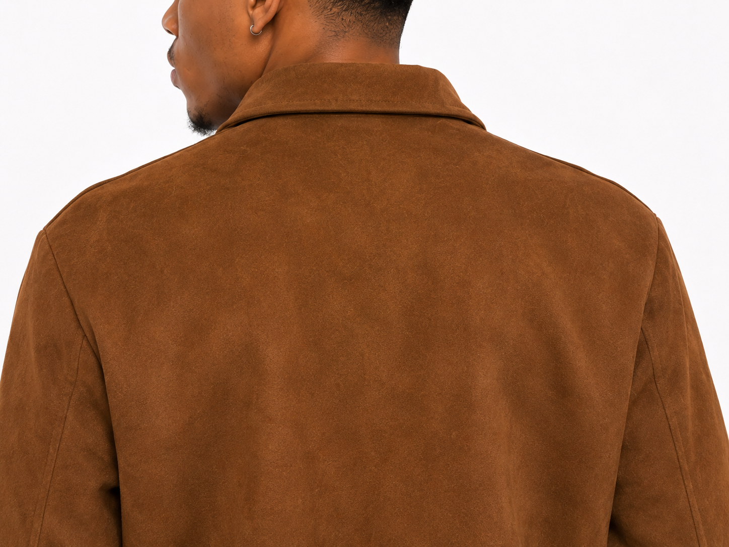 FW Men’s Suede 4 Pocket Casual Jacket - Brown