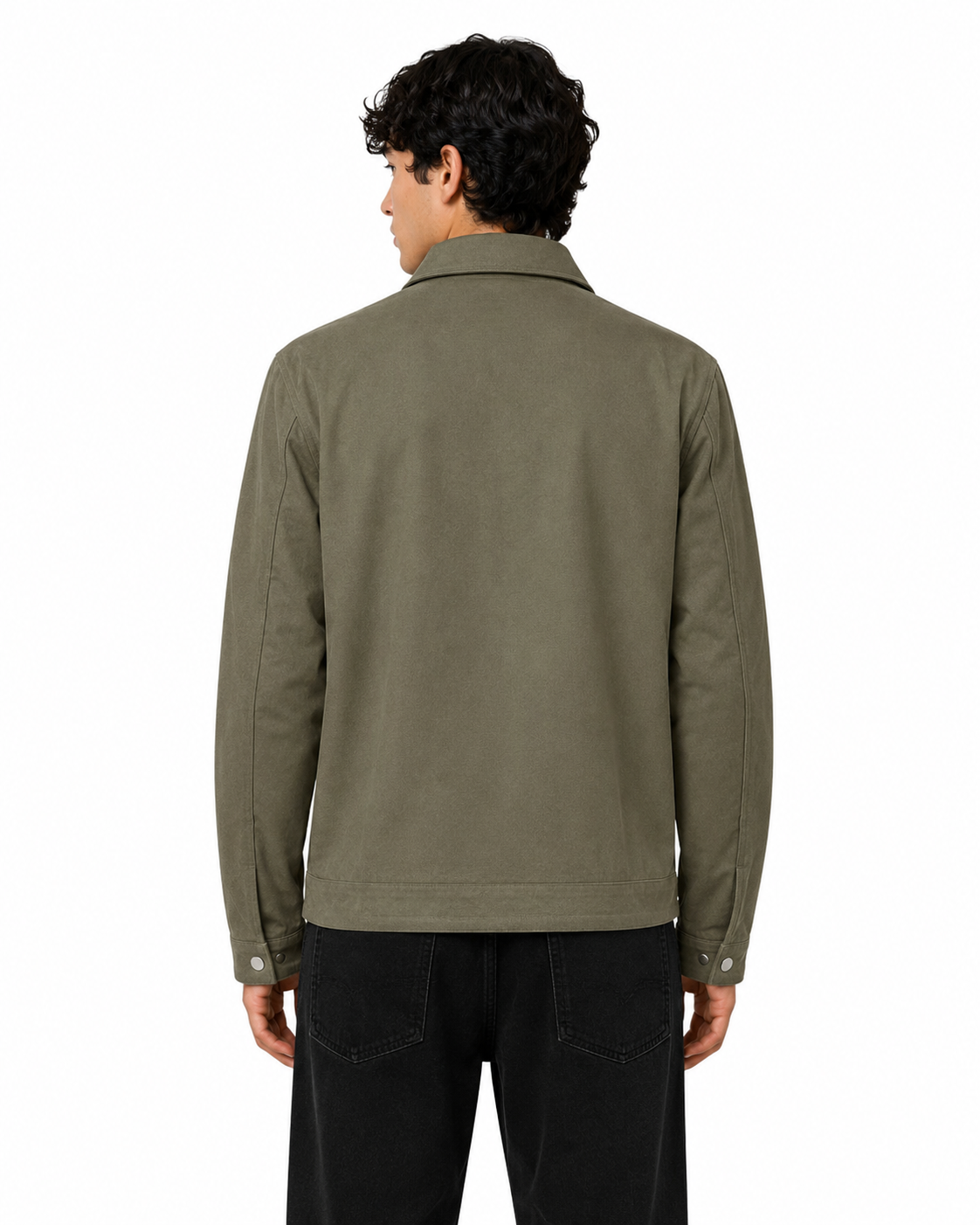 FW Men’s Suede 4 Pocket Casual Jacket - O. Green