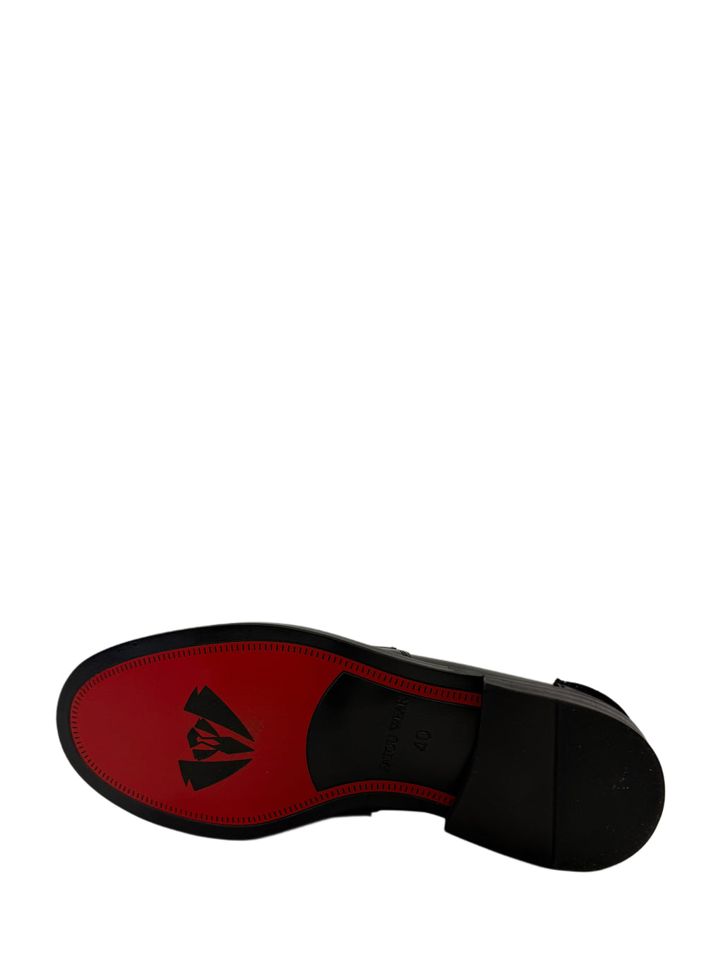 Premium Black Leather Penny Loafers (Red Bottom) - Black
