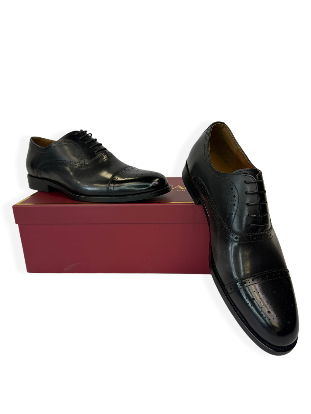 Men’s Classic Oxford Dress Shoes - Black and Grey