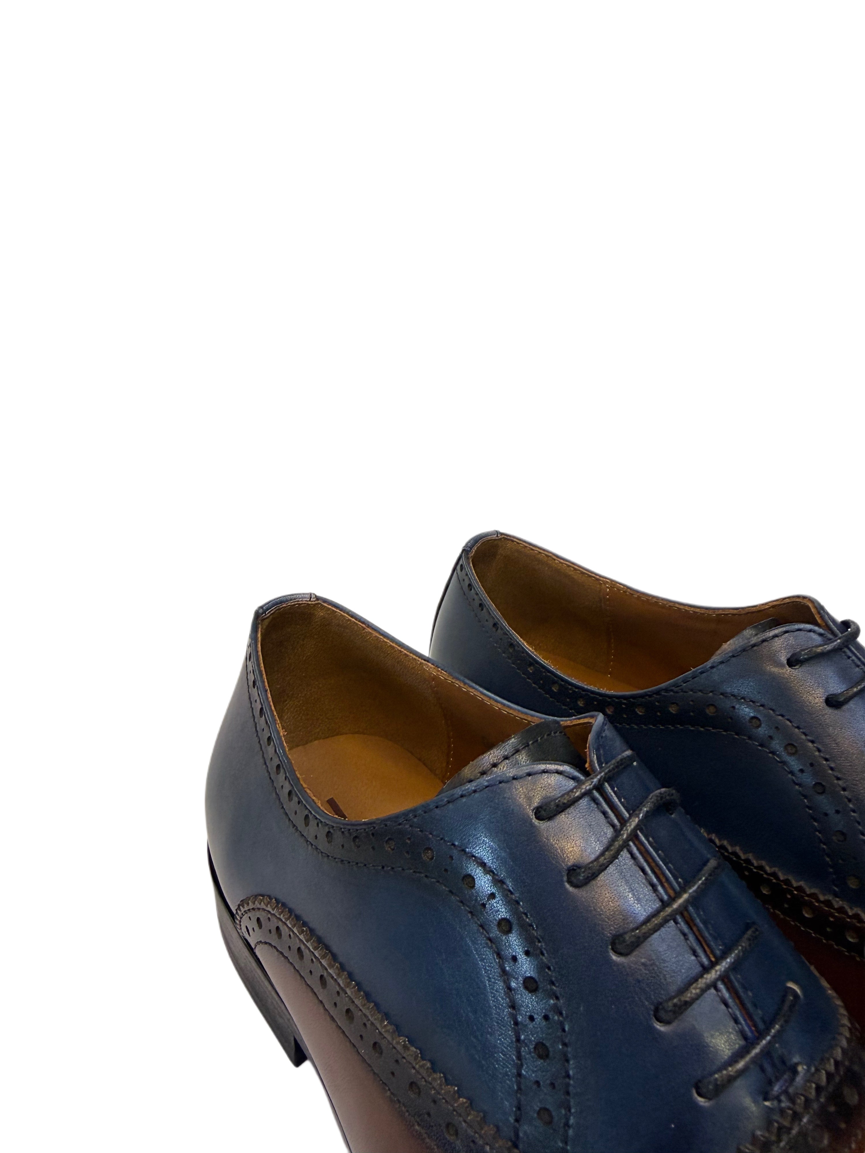 Men’s Classic Oxford Dress Shoes - Blue and Brown