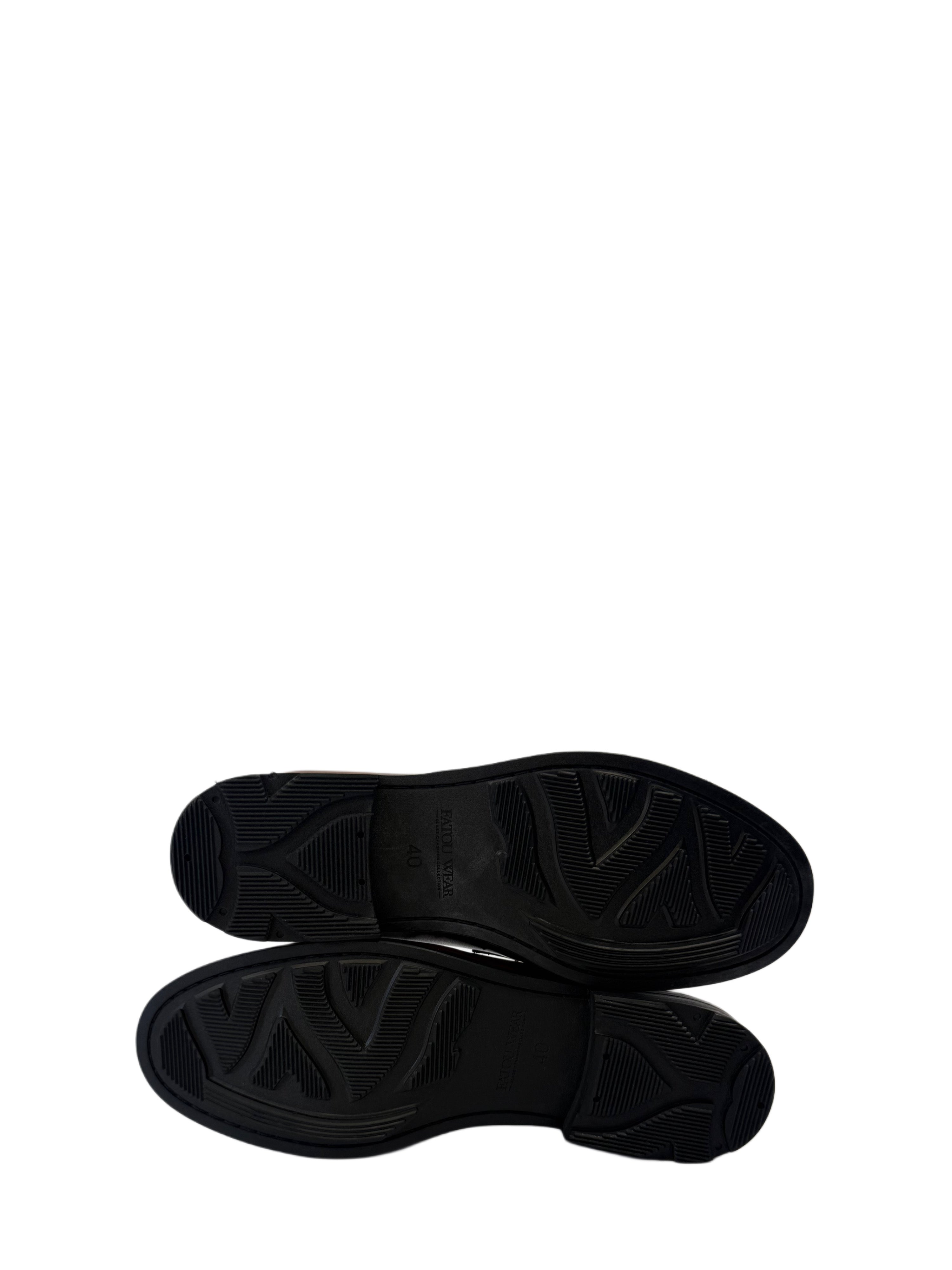 Woven Leather Loafers - Green