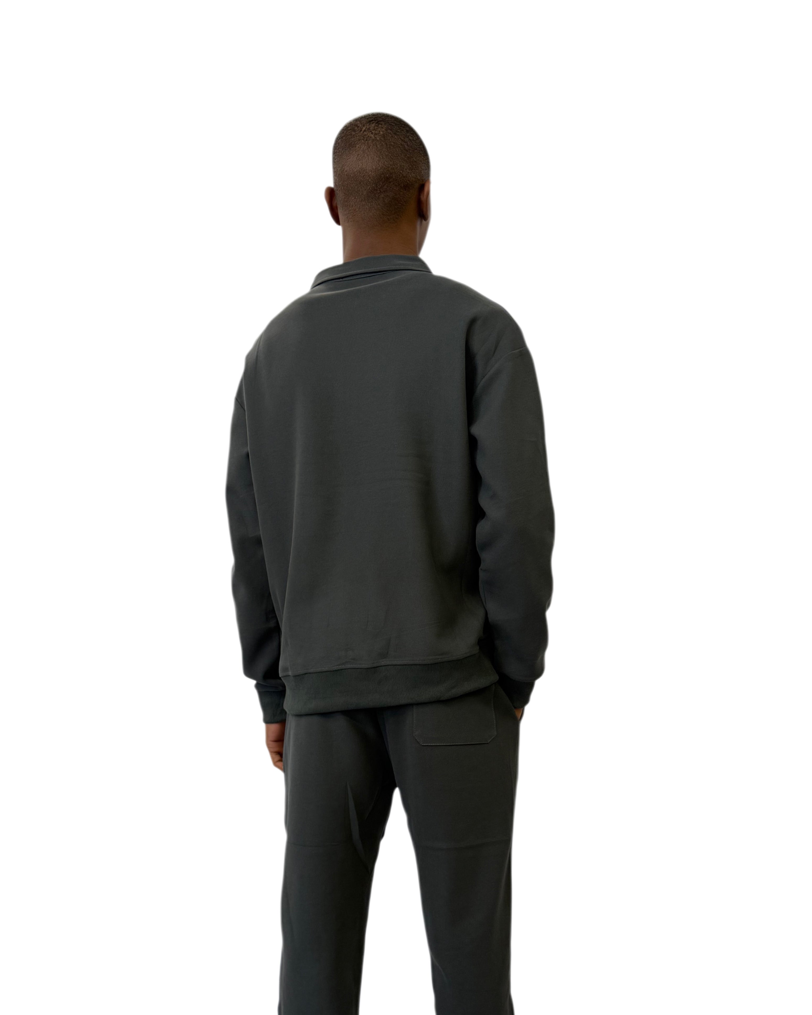 FW Tracksuit Two Piece with Zip Collar-Grey