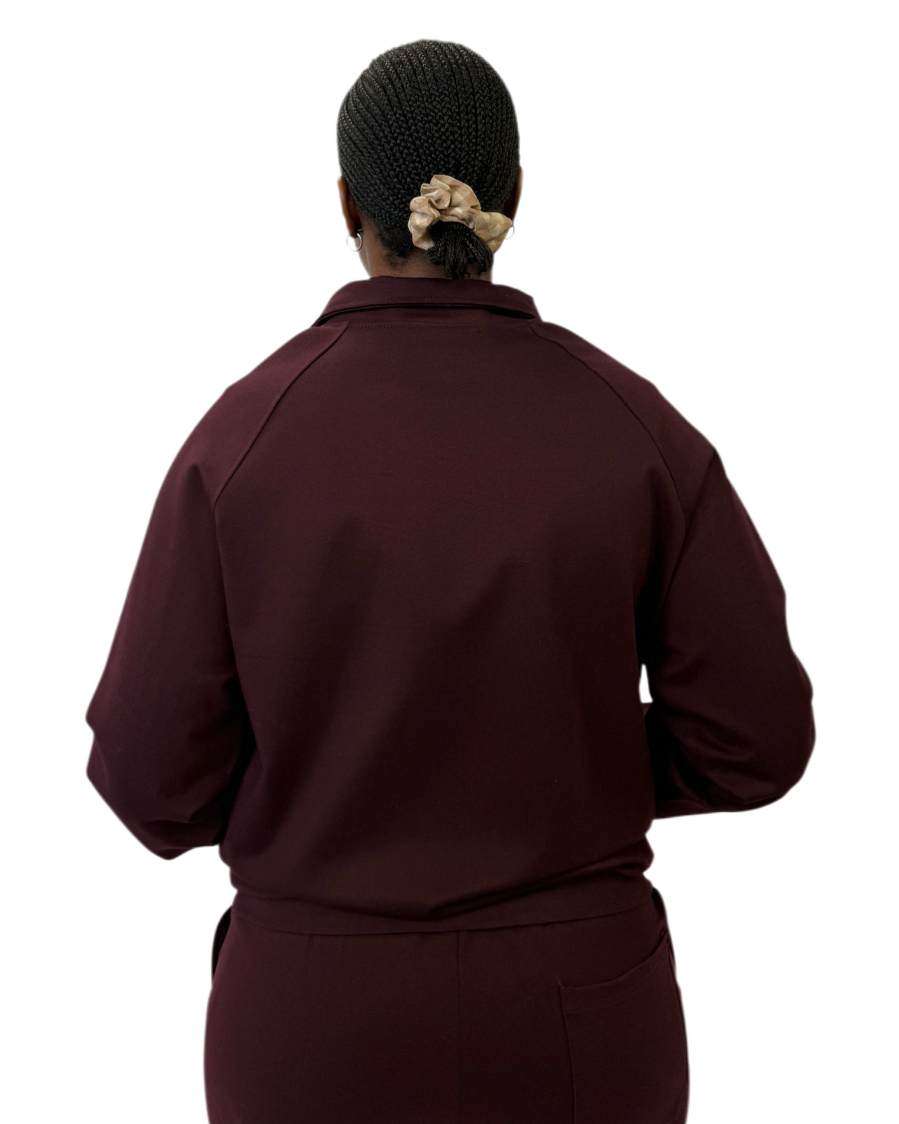 FW Zip-Up Midnight Edge Tracksuit Set-Maroon