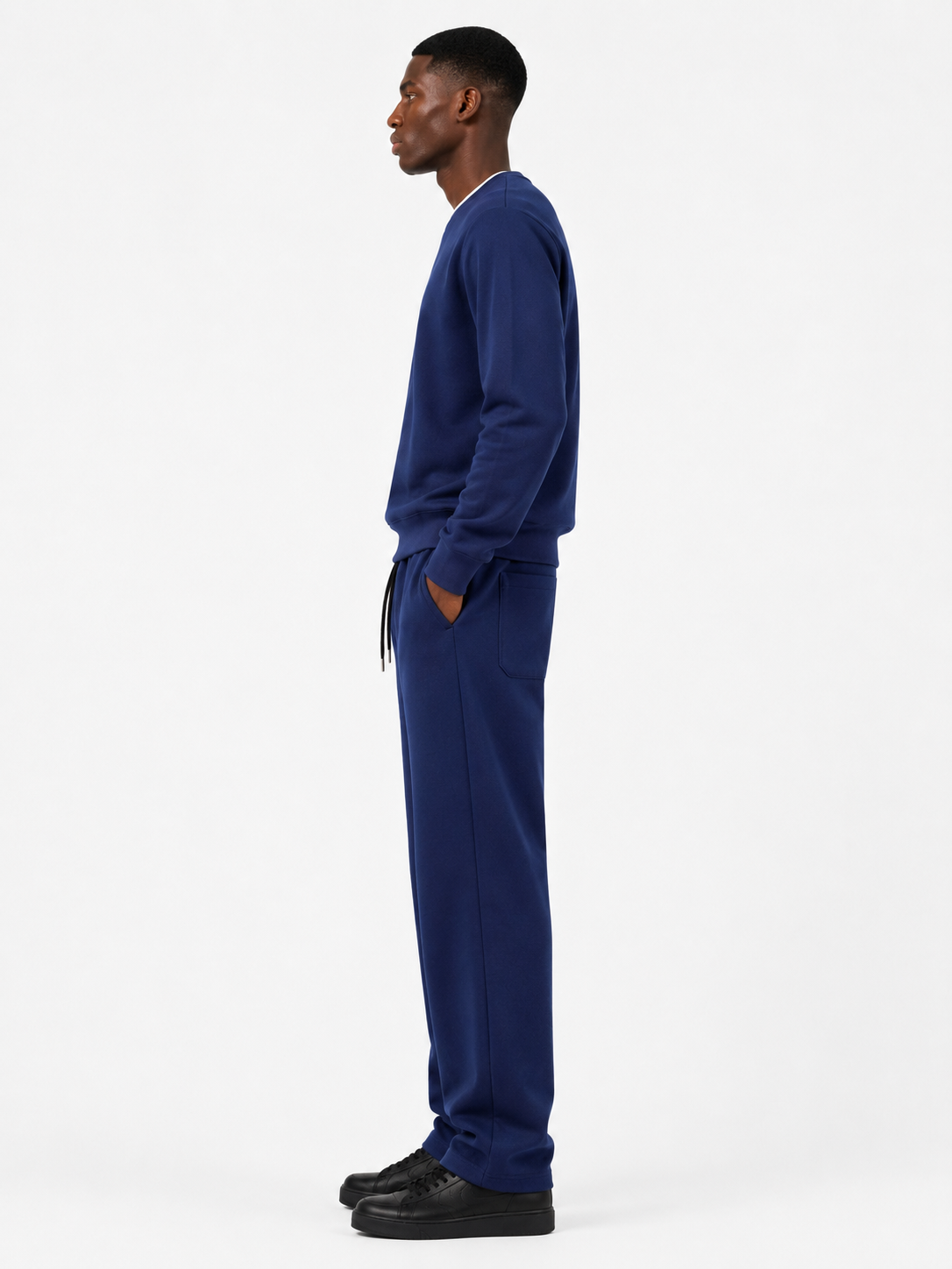 Comfort Cotton Tracksuit Set - Navy