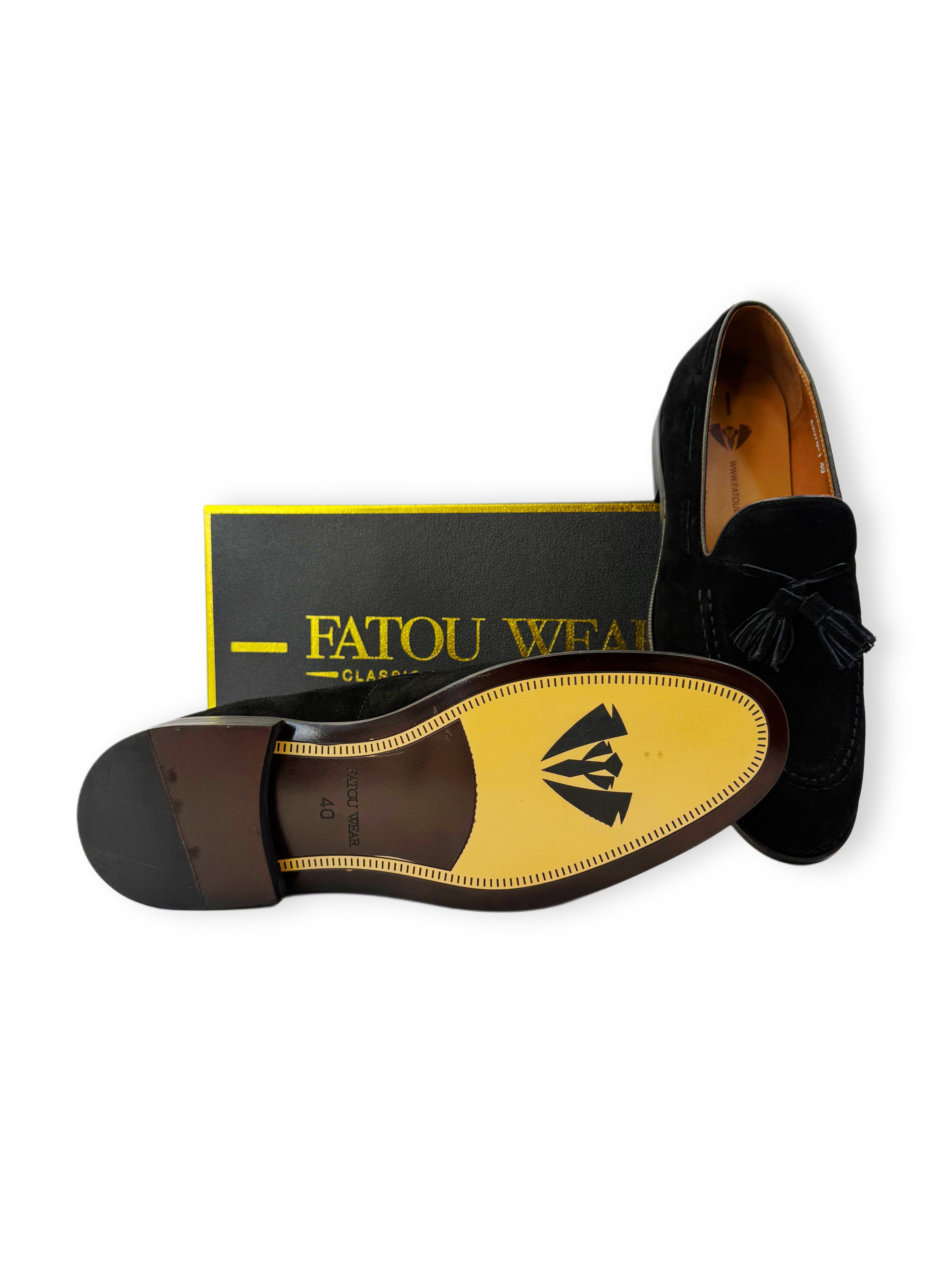 Fatou Wear Classic Suede Loafers - Black