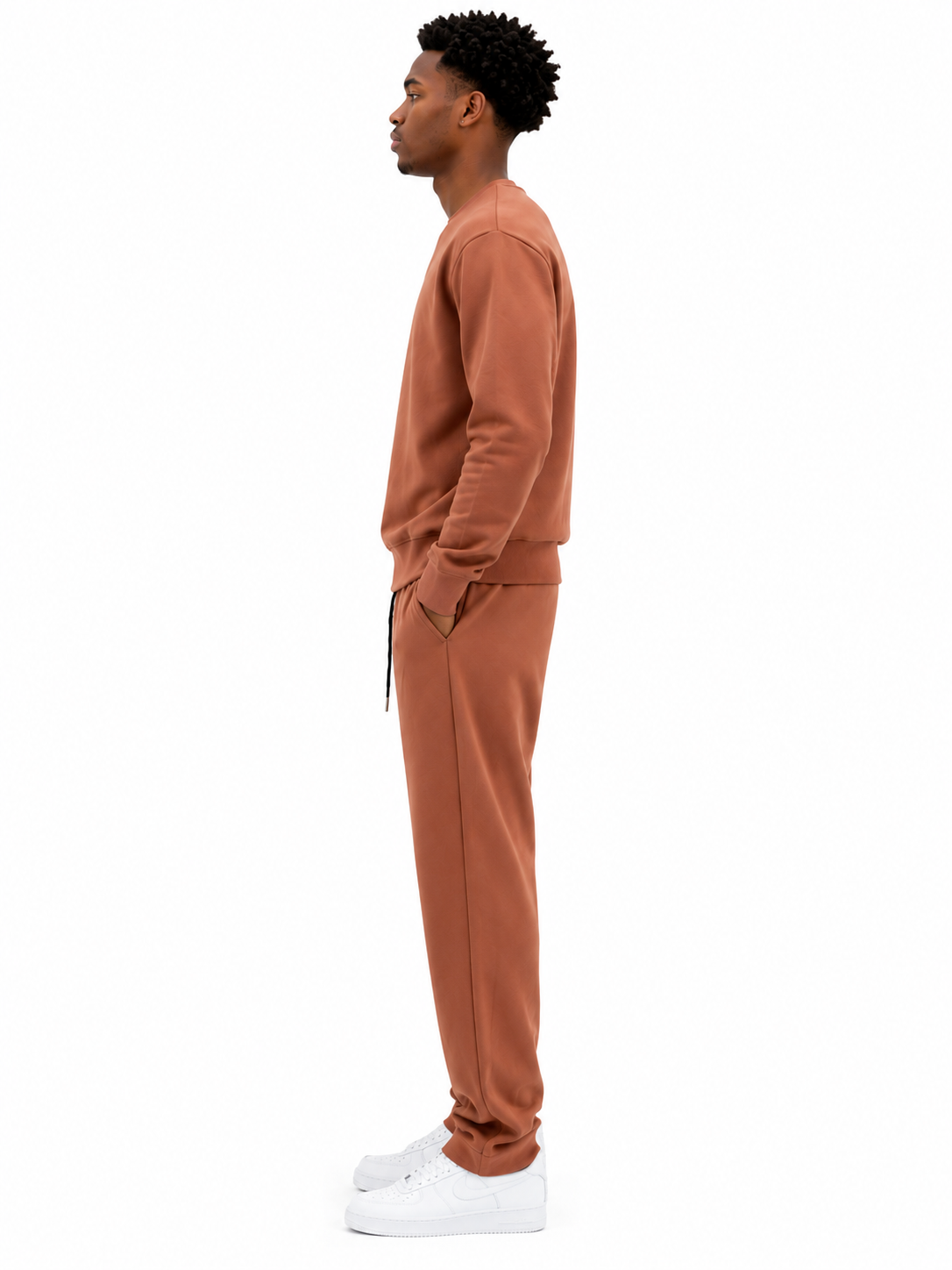 Comfort Cotton Tracksuit Set - Peach