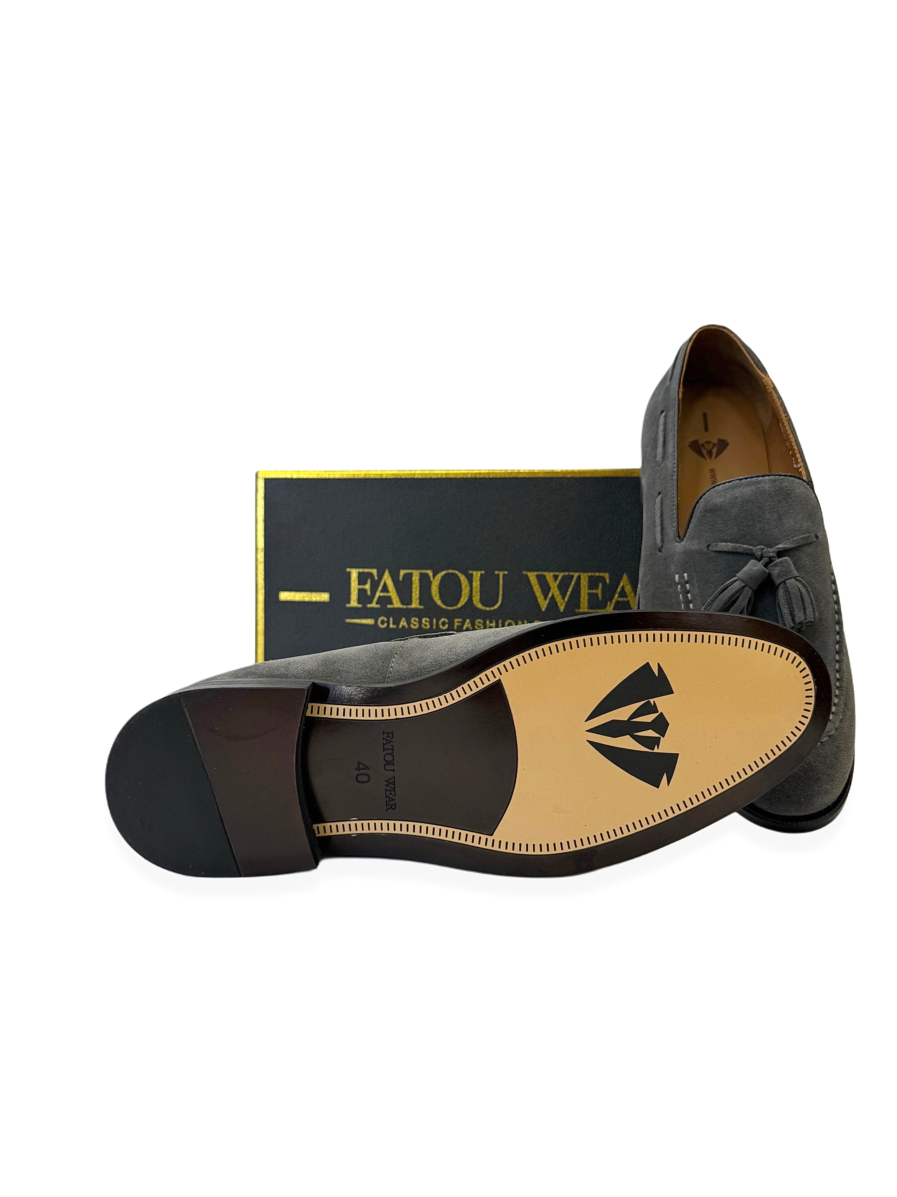 Fatou Wear Classic Suede Loafers - Grey