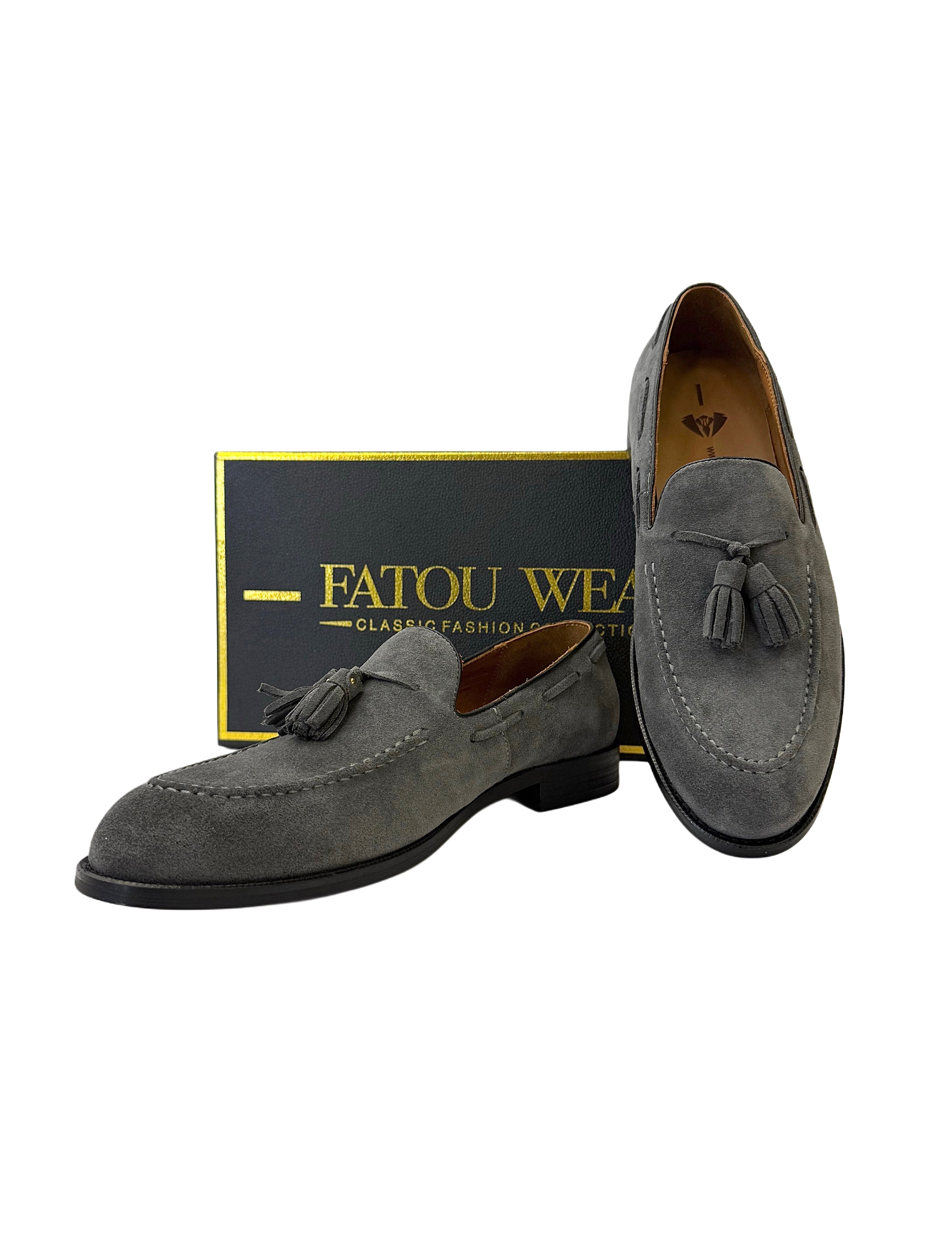 Fatou Wear Classic Suede Loafers - Grey