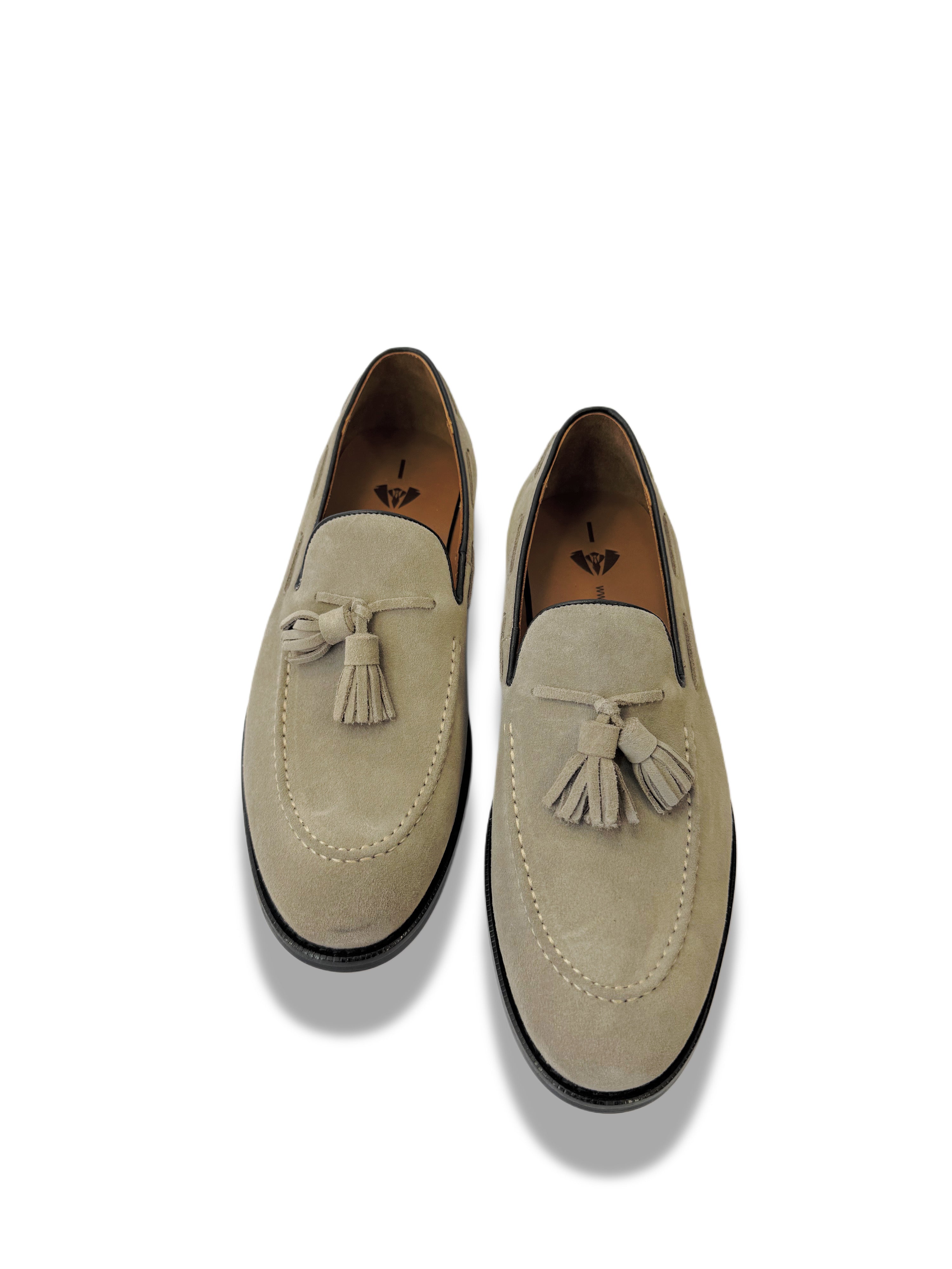 Fatou Wear Men's Classic Suede Loafers - Apricot