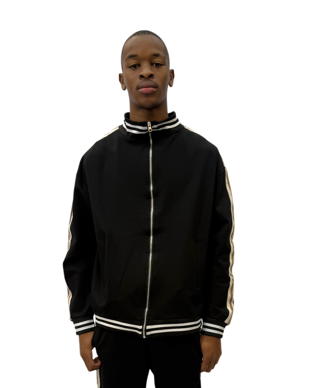 FW Prestige Striped Two Piece Tracksuit – Black