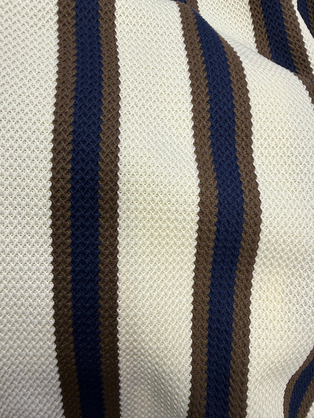 Unisex Bold Stripe Knit Co-Ord Set – Cream