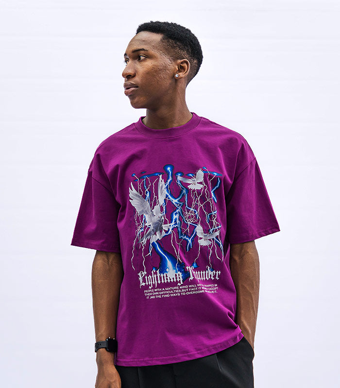 Purple Printed T-shirt
