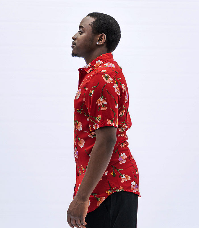 Floral Short Sleeve-Shirt